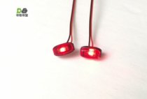 DMW 114-2 flat oval red led x2