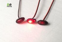 DMW 114-3 oval RED led x3